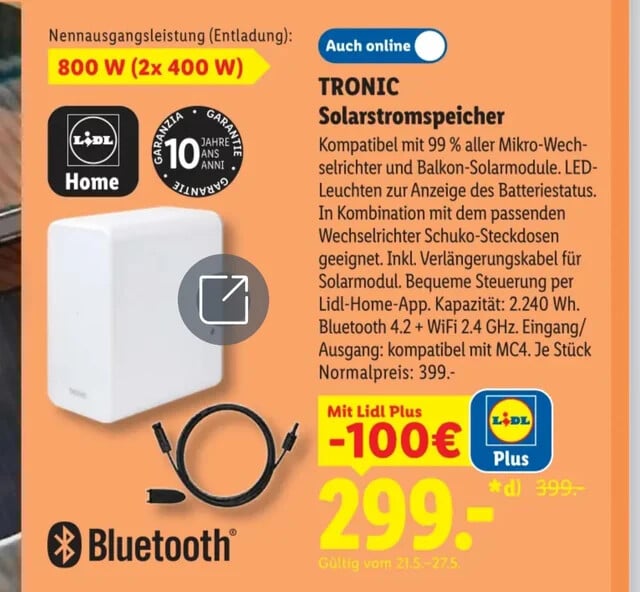 Batterie solaire Lidl à 299 € : révolution énergétique ou arnaque déguisée ?