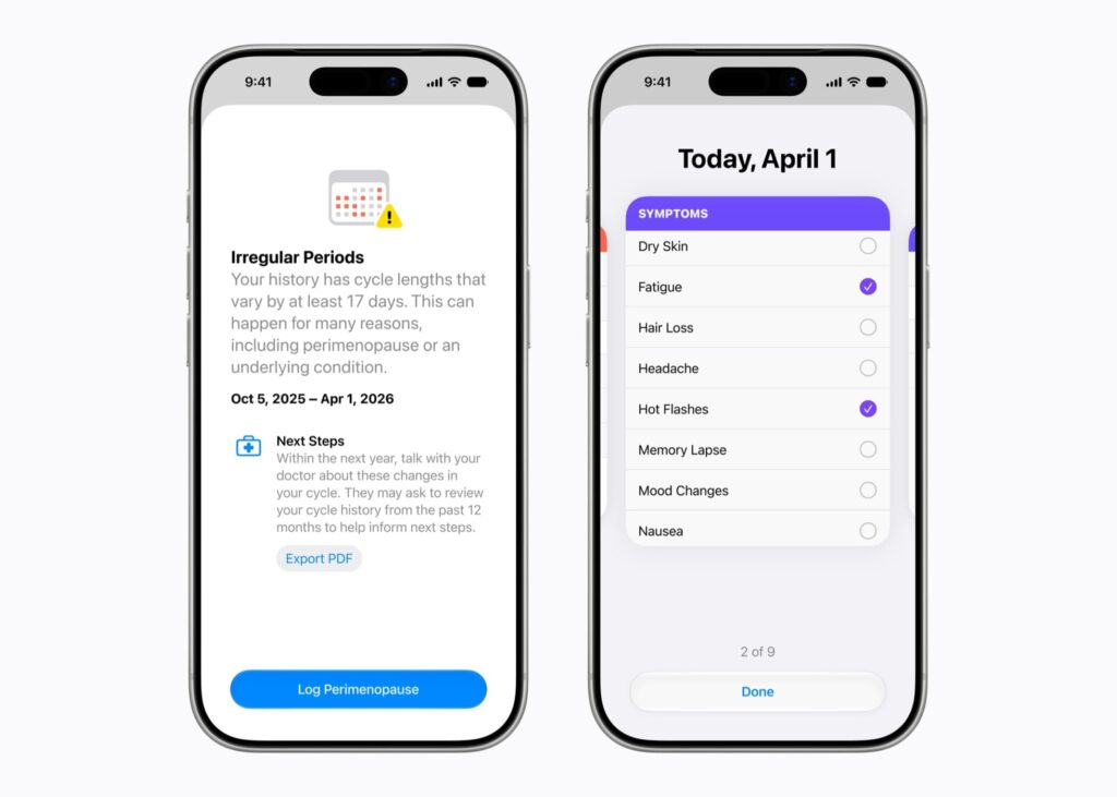 iOS 27 révolutionne le suivi santé : votre iPhone détectera bientôt les signes de la ménopause