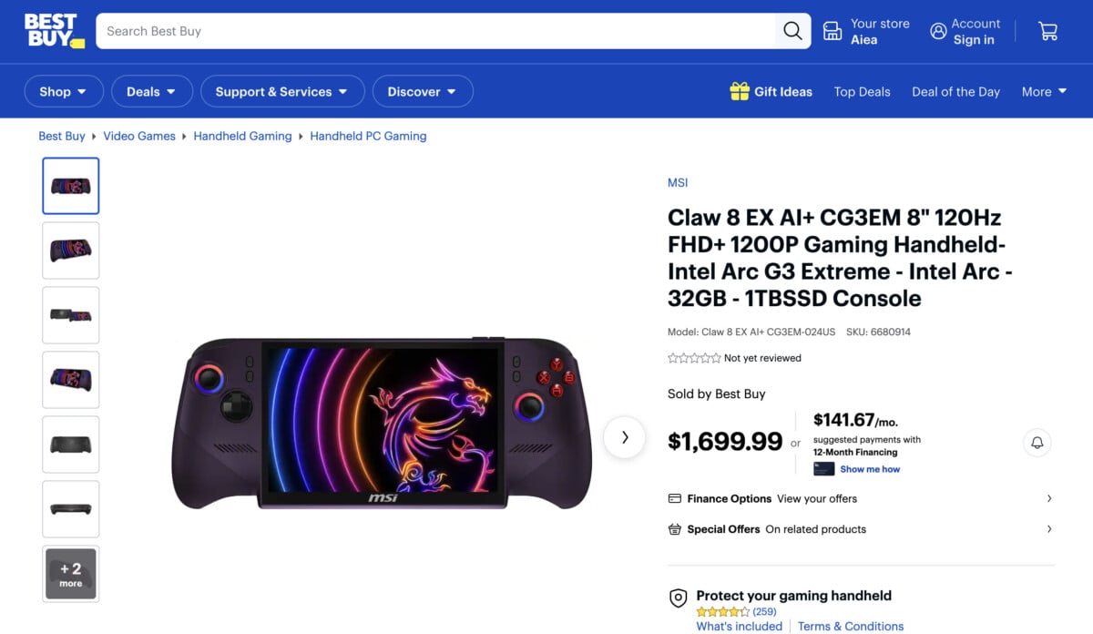 MSI Claw 8 EX AI+ : un prix exorbitant qui fait trembler les gamers