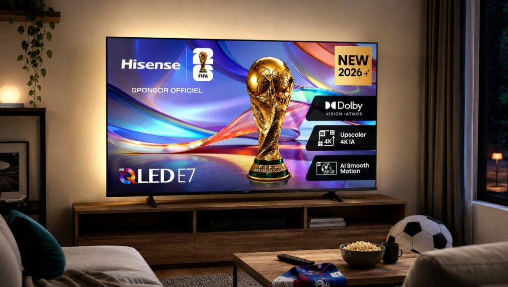 Téléviseur QLED 58 pouces Hisense 58E7S à 389 € – Offre exceptionnelle